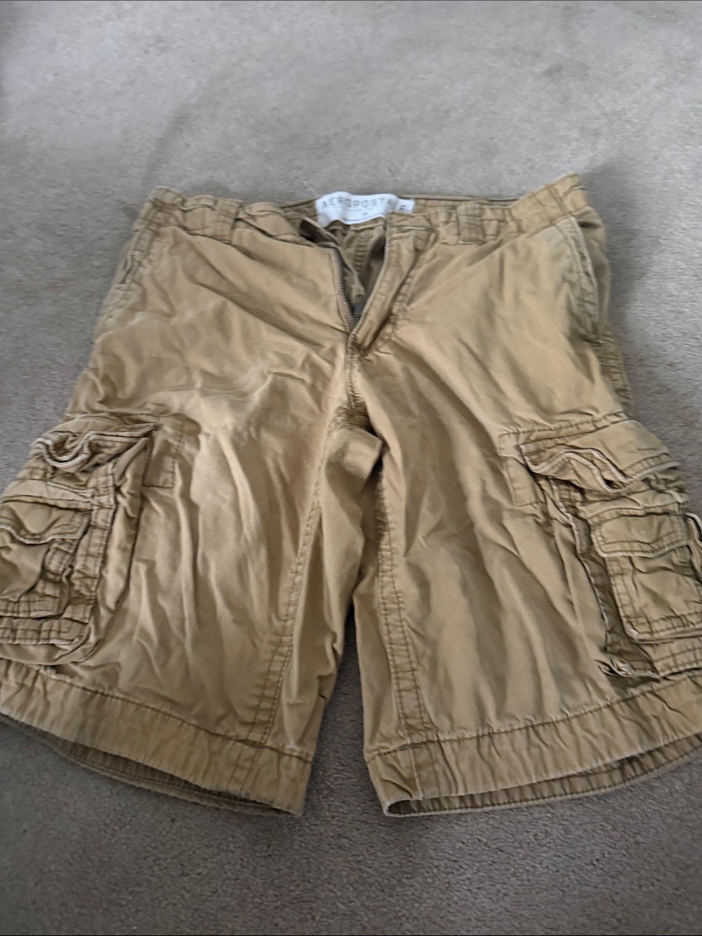Aeropostale Tan Cargo Shorts with Multiple Pockets